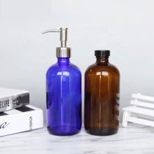 500ml Cosmetic spray dispenser glass pump bottle for shampoo with lotion pump